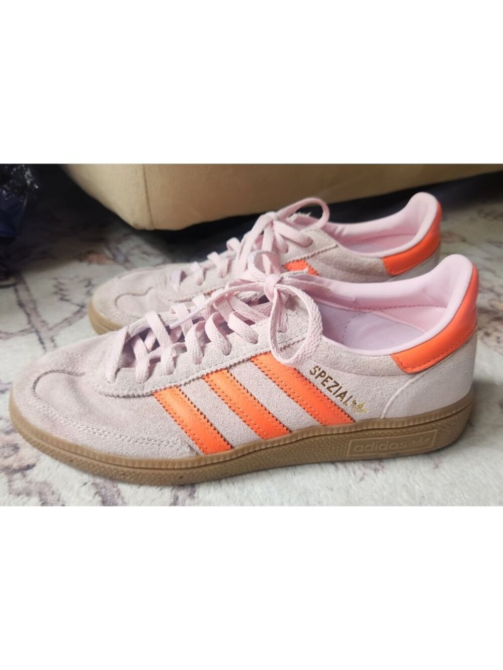 Adidas Women's Sz. 6.5 Originals Handball Spezial Sneakers Pink & Orange Gum